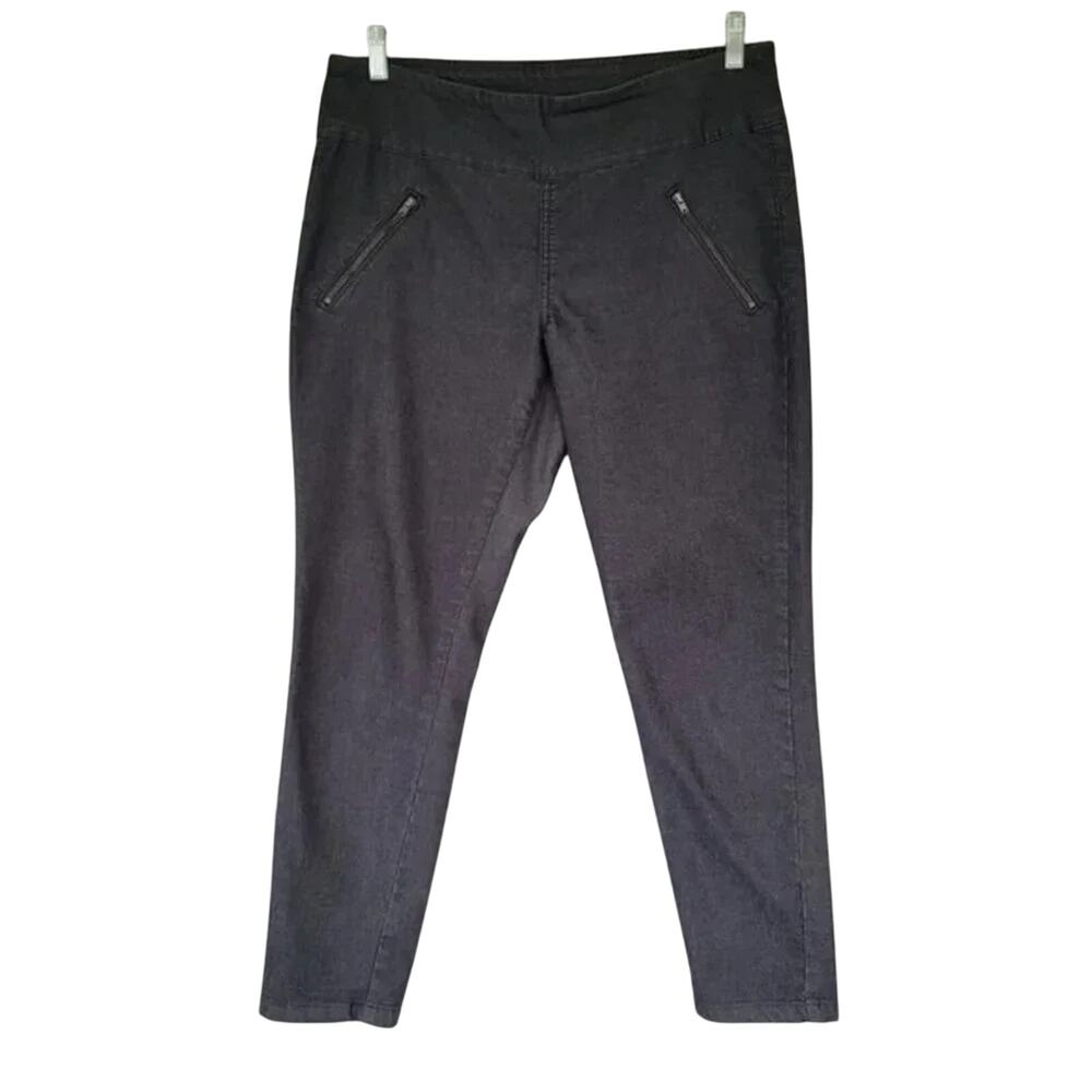 Natural Reflections Pull On Pants Womens Size 12 Gray Stretch Comfort Work